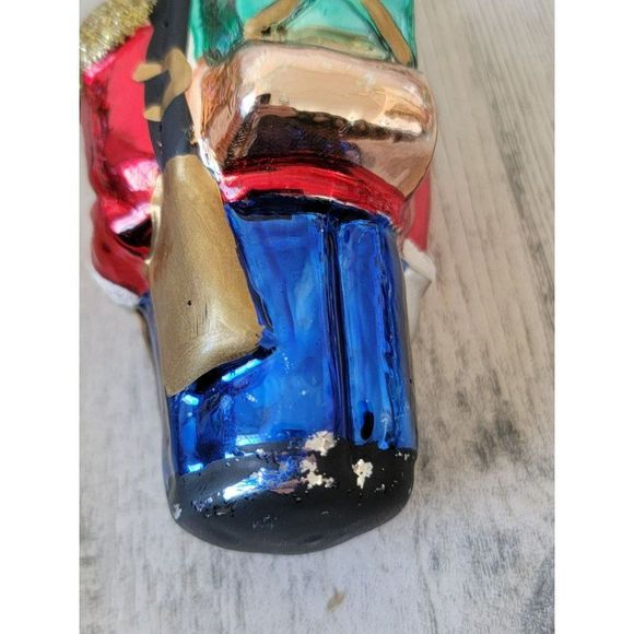 Poland Blown glass soldier Nutcracker backpack glitter ornament Xmas decor - Picture 9 of 11
